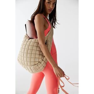 FP MOVEMENT Off White Quilted Carry All Puffer Bag